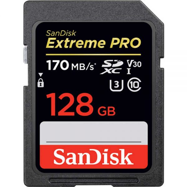 کارت حافظه سندیسک SANDISK 128GB EXTREME PRO UHS-I SDXC MEMORY CARD 170MB/S