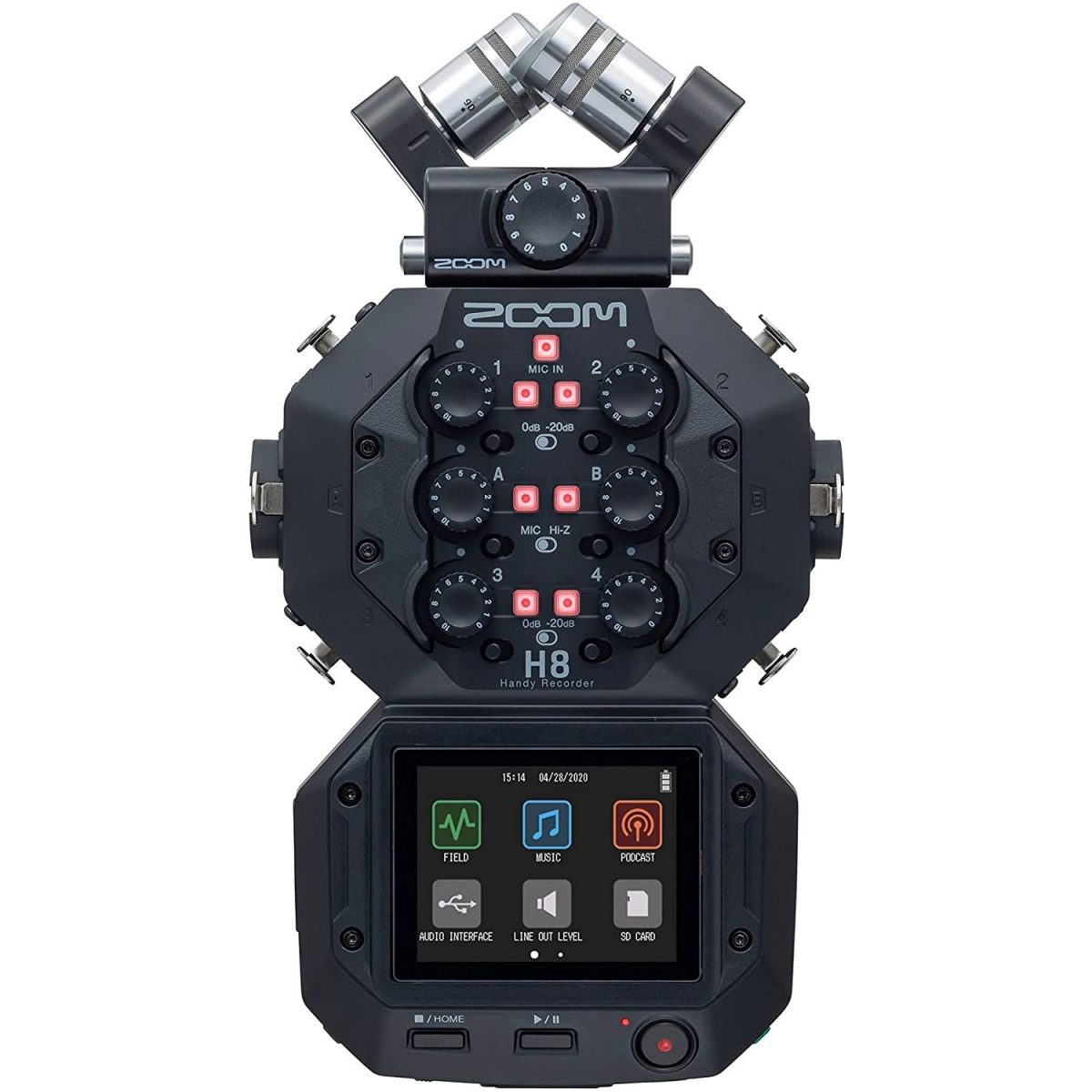 01 رکوردر صدا زوم Zoom H8 8-Input / 12-Track Portable Handy Recorder - Image 1