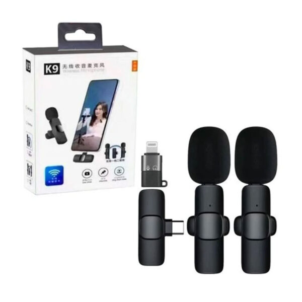 میکروفن یقه ای بی سیم مدل K9 Type-C iphone Wireless Microphone