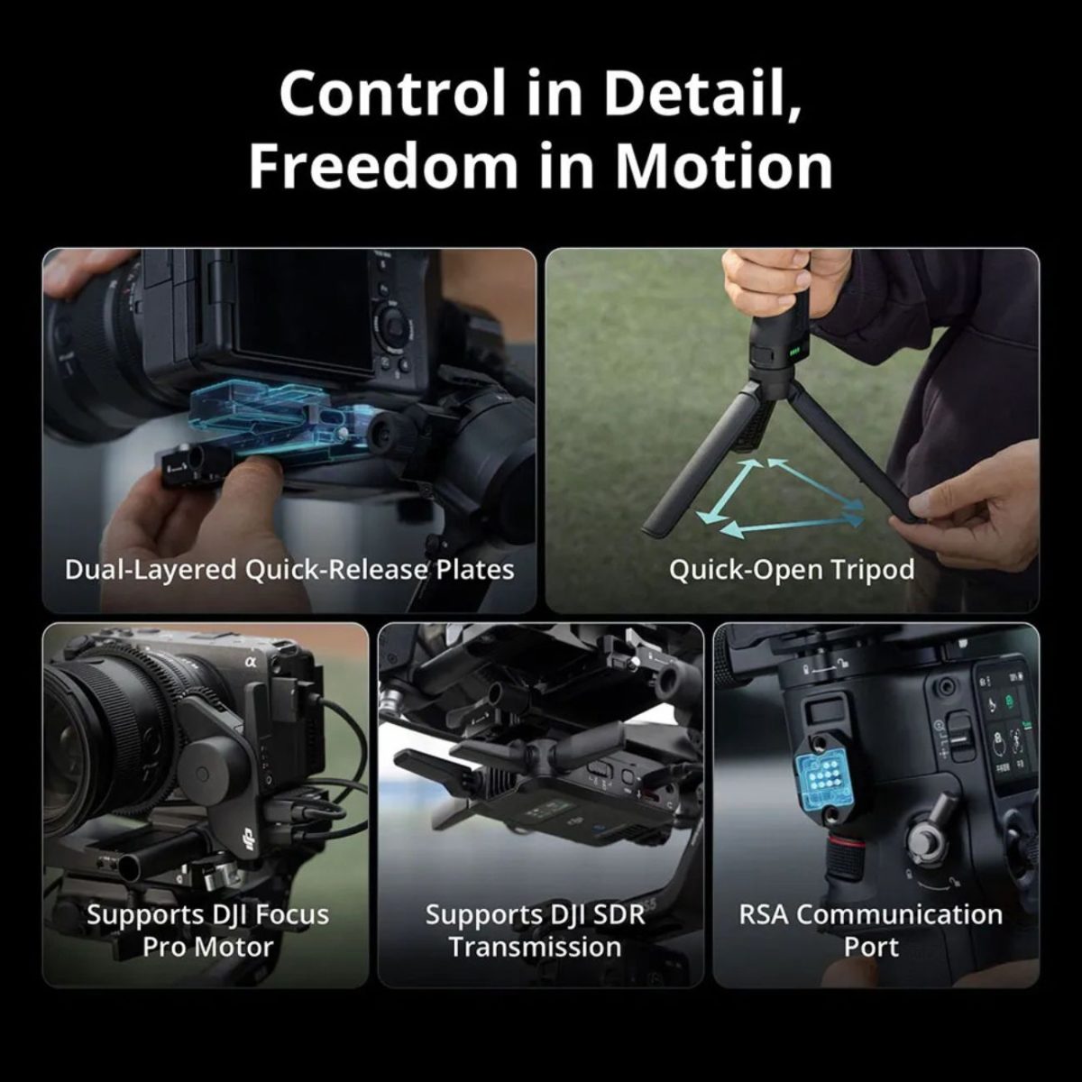 گیمبال دوربین دی جی آی DJI RS 5 Professional Camera Gimbal Stabilizer - Image 3