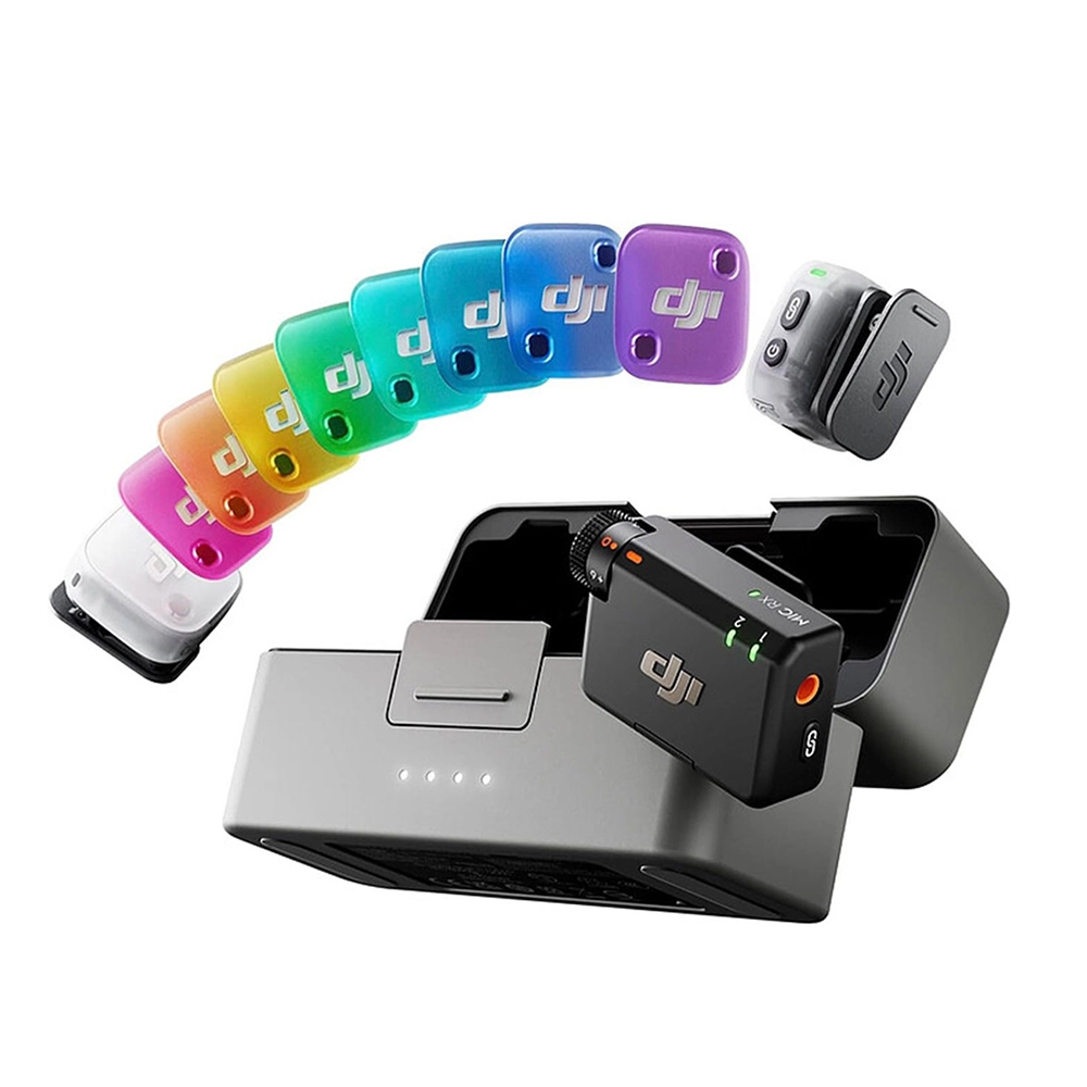 dji-mic-mini-2-magnetic-covers-colors میکروفون یقهای دیجیآی مدل DJI Mic Mini 2 دو کاربره - Image 1